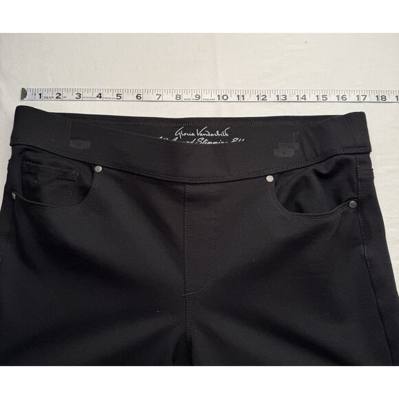 Gloria Vanderbilt All-around Slimming Effect Avery 14 Short Black Pull On Pants - Picture 6 of 12